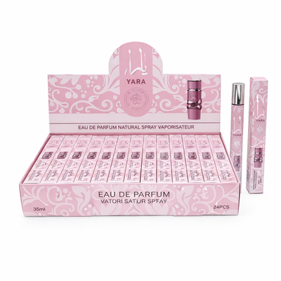 Yara Pink Eau de Parfum Travel Size – Lattafa 35ml (Display Box 24pcs)