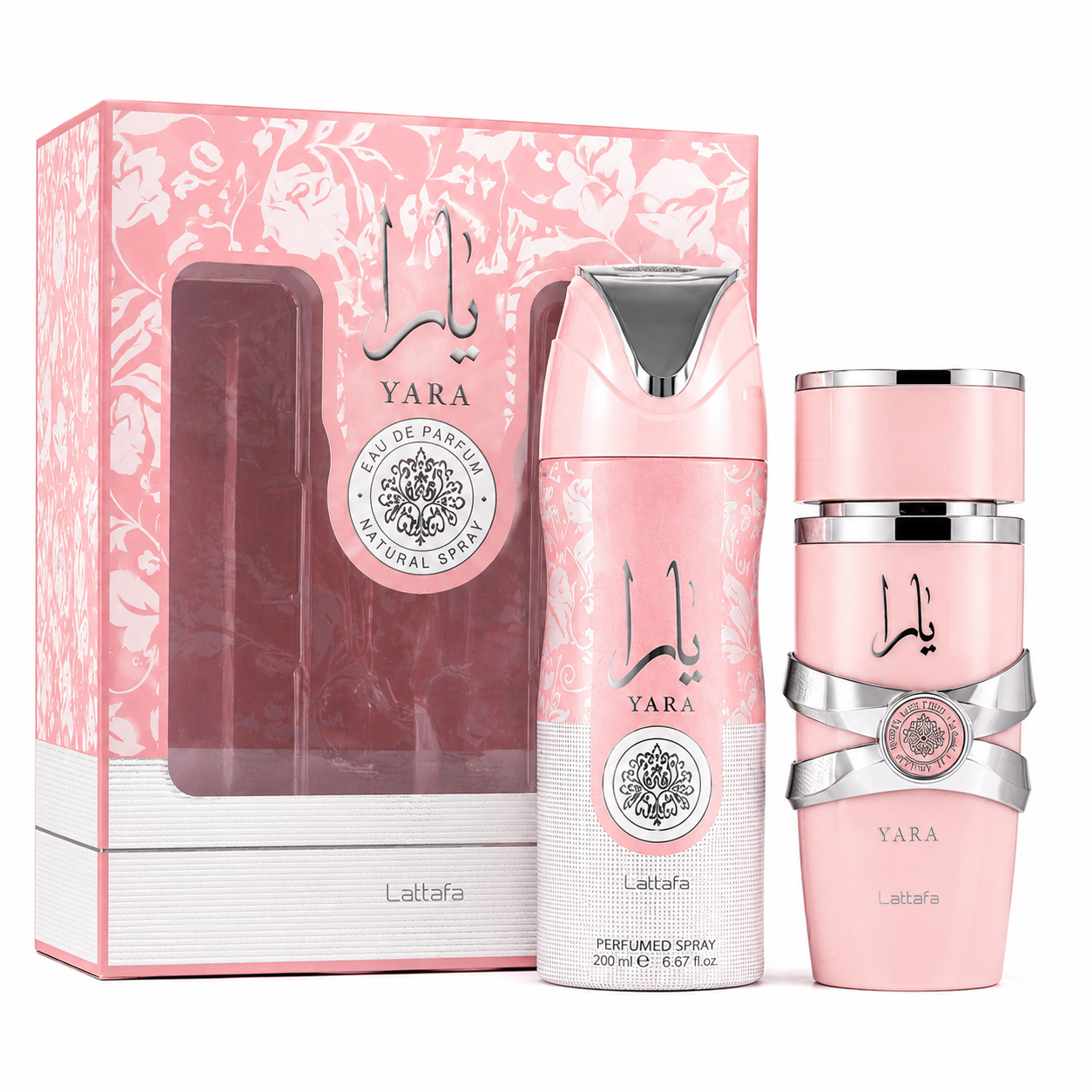 Yara Gift Set by Lattafa Eau de Parfum 100ml & Perfumed Spray 200ml ...